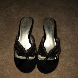GUESS wedge flip-flop heels